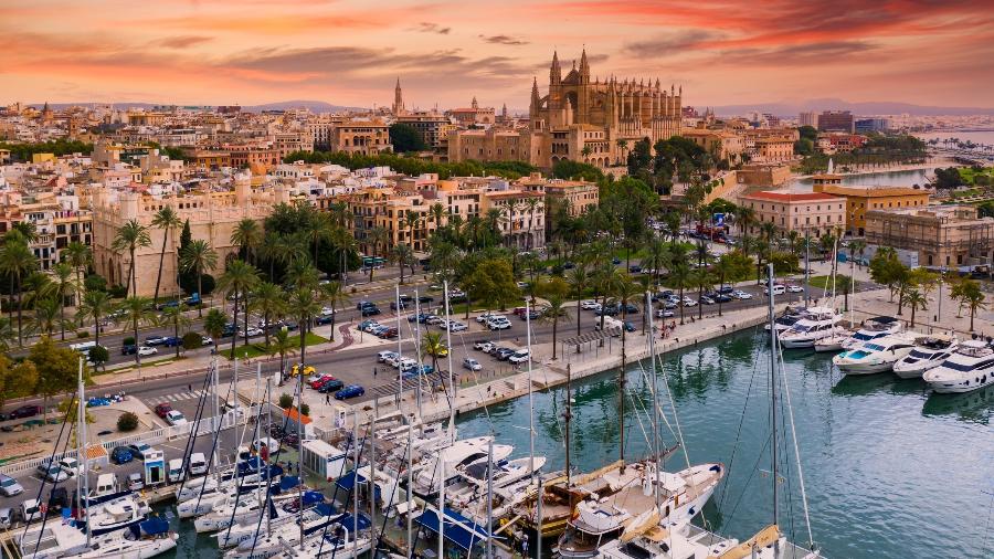 Vista de Palma, na ilha de Maiorca, na Espanha - Anton Petrus/Getty Images
