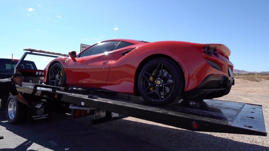 Ferrari F8 Tributo destruída em Las Vegas - Reprodução