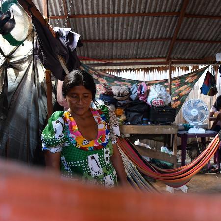 Mariliz Garcia, moradora da comunidade Warao em Outeiro, Belém