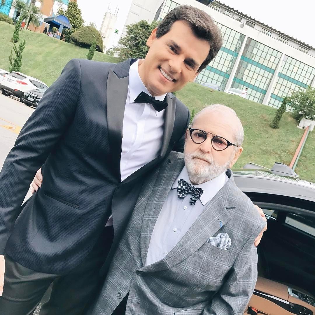 Celso Portiolli posou ao lado de Jô Soares no SBT antes do Troféu Imprensa - Reprodução/Instagram/celsoportiolli