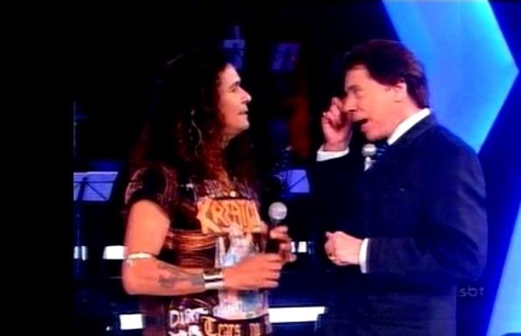 Luiz Caldas e Silvio Santos - Reprodução