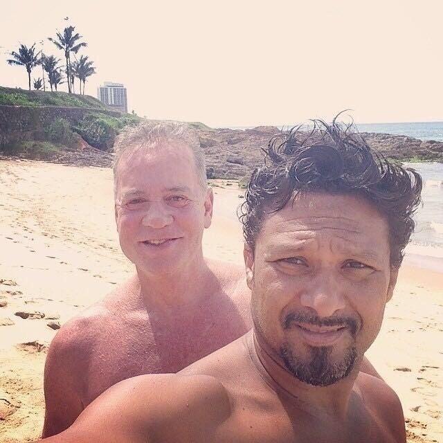 Luiz Fernando Guimarães e o marido - Reprodução/Instagram