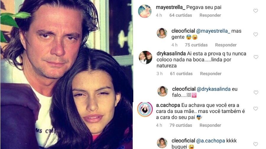 Seguidores comentam foto antiga de Fábio Jr. e Cleo Pires   - Reprodução/Instagram