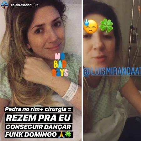 Dani Calabresa no hospital  - Reprodução/Instagram