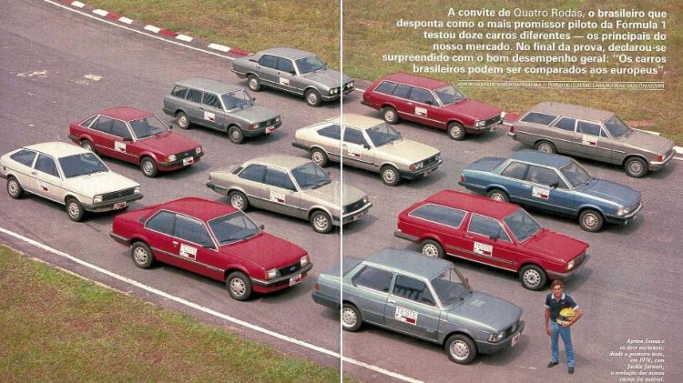 Ayrton Senna em teste da revista 4Rodas - Claudio Larangeira/Quatro Rodas/Acervo - Claudio Larangeira/Quatro Rodas/Acervo
