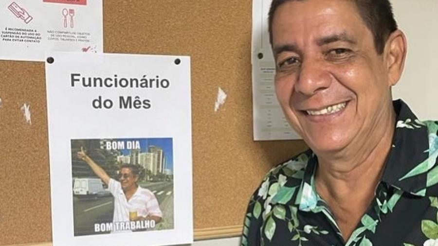 Zeca Pagodinho também ganhou festa surpresa no salão de beleza perto de sua casa - Reprodução