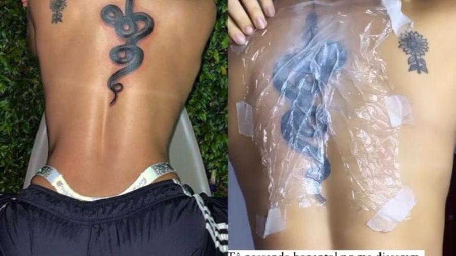 Nathalia Valente tenta clarear tatuagem após se arrepender - Reprodução/Instagram