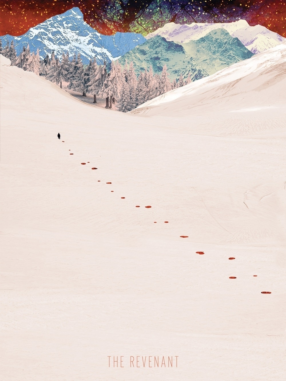 25.fev.2016 - Inspirados pela pop art e por artistas como Andy Warhol e Roy Lichtenstein,  designers mergulharam em uma coleção de mais de 70 milhões de imagens para criar cartazes para os indicados ao Oscar de Melhor Filme. Na imagem, vemos o cartaz do filme "O Regresso", criação do desginer Cristin Burton  - Cristin Burton /Shutterstock