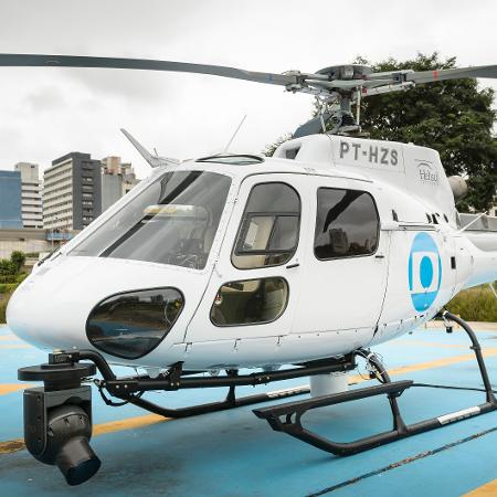 Helicóptero do jornalismo da TV Globo - Ramón Vasconcelos/Divulgação/TV Globo