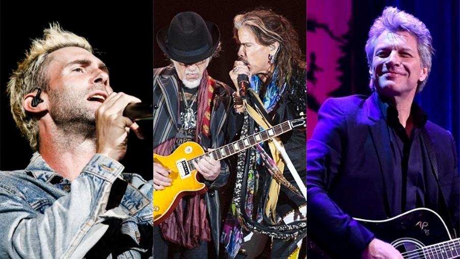 Maroon 5, Aerosmith e Bon Jovi se apresentam no Rock in Rio em setembro e também em outras cidades brasileiras - Lucas Lima/UOL, Reinaldo Canato/UOL e AFP