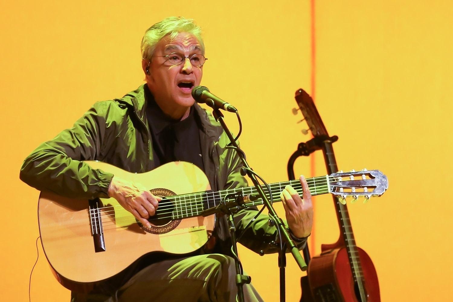 Caetano Veloso se apresenta em São Paulo em turnê em que divide o palco com os filhos Moreno, Zeca e Tom Veloso - Manuela Scarpa/Brazil News