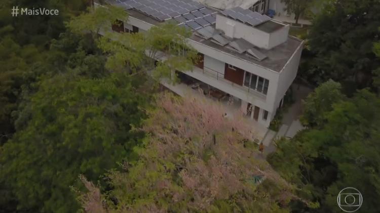 Casa da jornalista Sônia Bridi no Rio de Janeiro - Reprodução/Globo - Reprodução/Globo