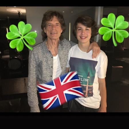 Luciana Gimenez publicou uma foto do filho ao lado do pai, o cantor Mick Jagger - Reprodução/Instagram