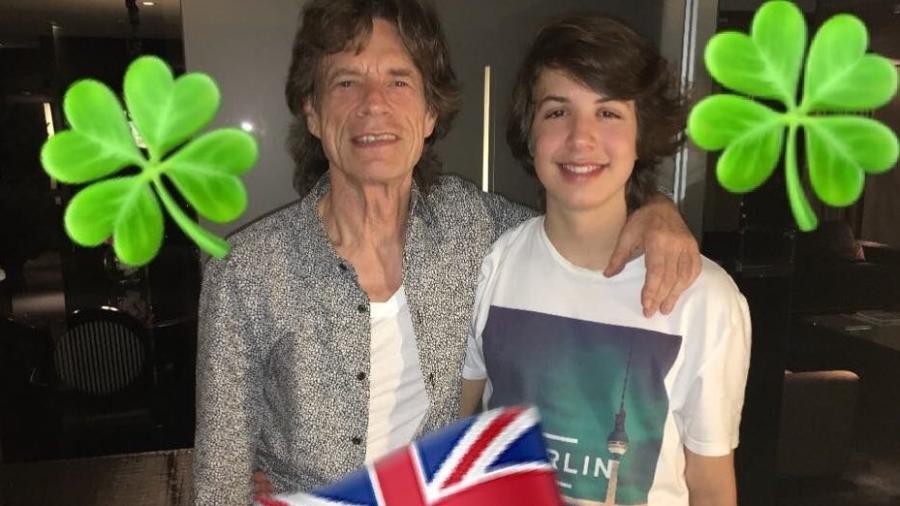 Luciana Gimenez publicou uma foto do filho ao lado do pai, o cantor Mick Jagger - Reprodução/Instagram