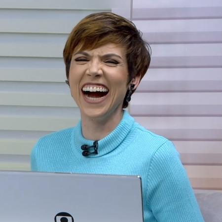 Glória Vanique se diverta com Rodrigo Bocardi no "Bom Dia SP" - Reprodução/Globo - Reprodução/Globo