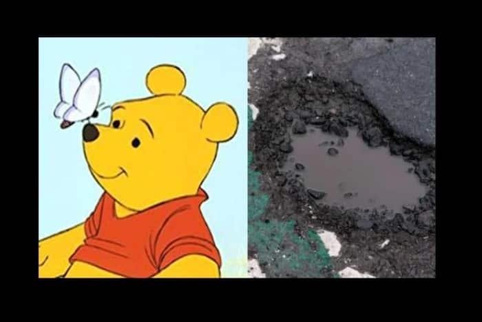 Com quem este buraco flagrado no Reino Unido se parece? - Reprodução/Lancashire Evening Post