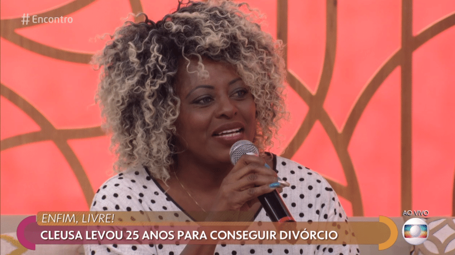 Cleusa Cruz foi ao "Encontro" contar por que queria o divórcio e viralizou na internet - Reprodução/Globo