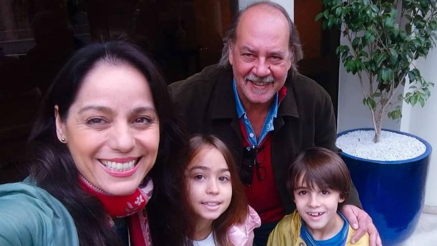 Claudia Mauro e Paulo Cesar Grande com os filhos - Reprodução/Instagram