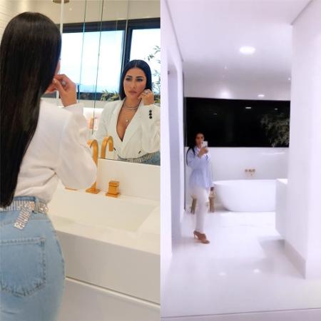 Simaria, dupla com Simone, no banheiro de sua mansão - Reprodução / Instagram
