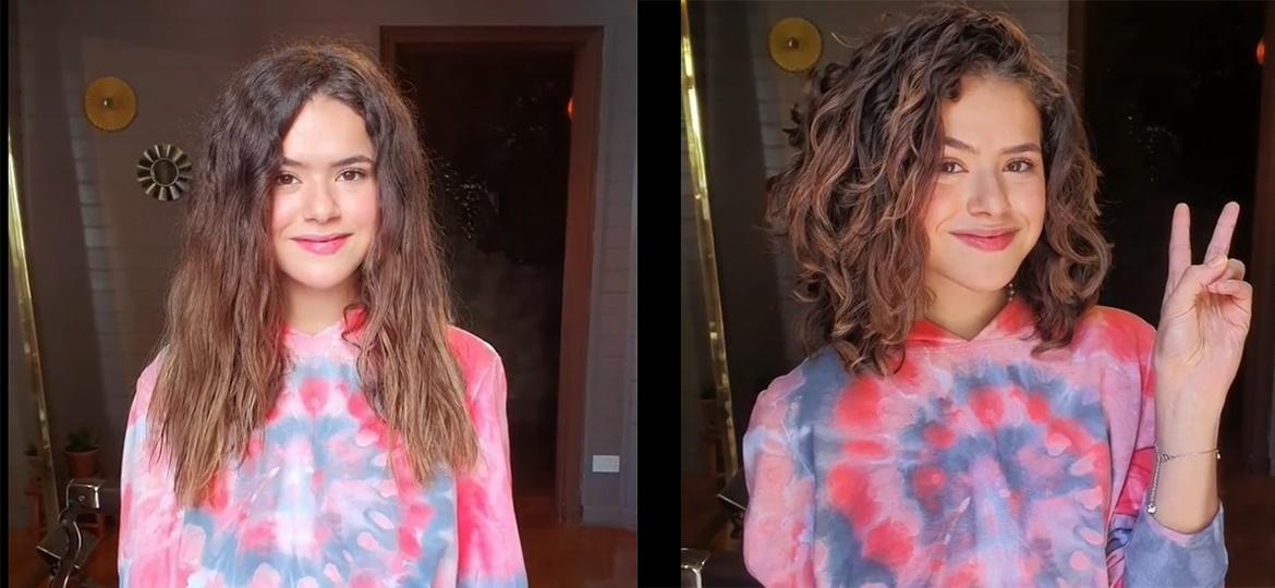 Maisa mostra o antes e o depois de sua transição capilar - Instagram/Reprodução