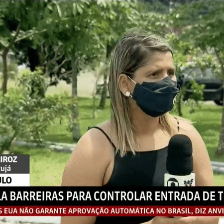 Valéria Amorim Queiroz, diretora da força-tarefa do Guarujá, passou mal durante entrevista ao vivo na Globonews - Reprodução/Globonews