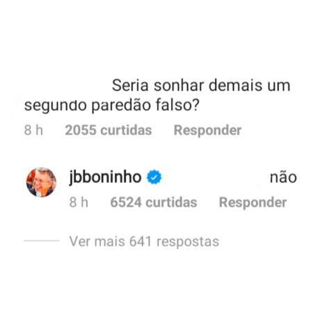 BBB 21: Boninho respondeu a comentário no Instagram sobre paredão falso - Reprodução/Globoplay - Reprodução/Globoplay