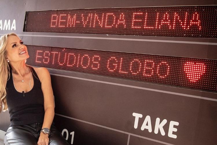 Eliana elogia 'recepção calorosa' nos Estúdios Globo