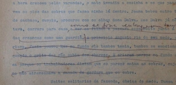 Trecho da obra tem correções a mão de Amado - Acervo Pessoal - Acervo Pessoal