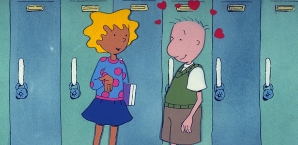Patti Maionese e Doug Funnie no desenho animado "Doug" (1991) - Reprodução/Nickelodeon
