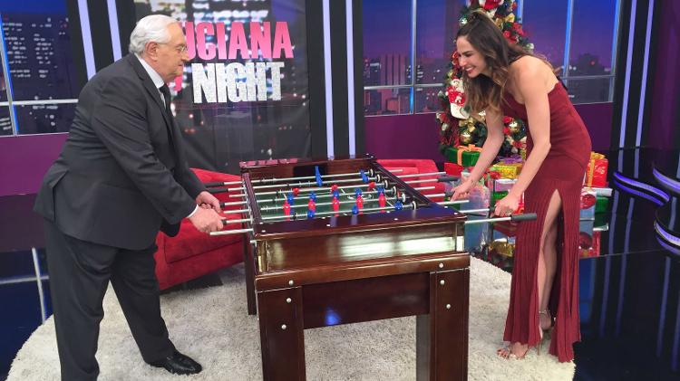 Boris Casoy e Luciana Gimenez no "Luciana by Night" - Divulgação - Divulgação