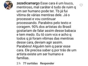 Zezé Di Camargo apoia Dani Winits em briga com o jornalista Leo Dias - Reprodução/Instagram/lawinits - Reprodução/Instagram/lawinits