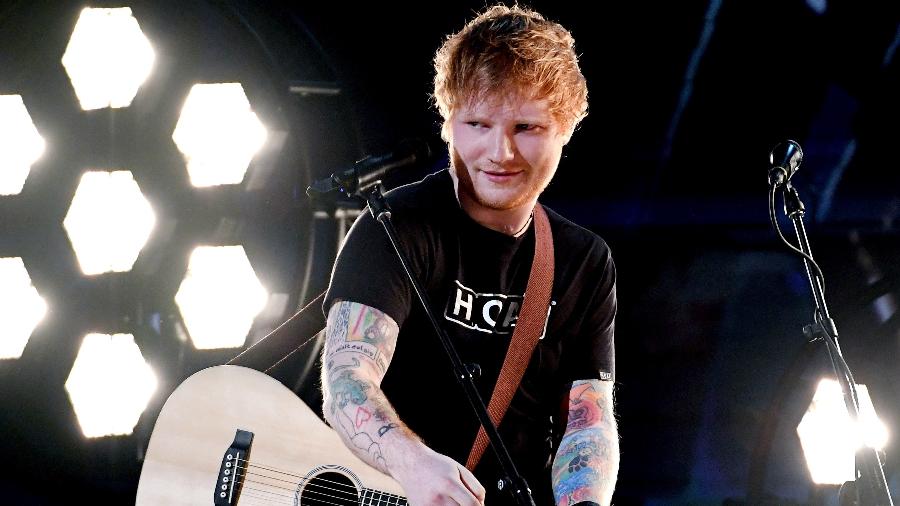 O cantor Ed Sheeran, que tem mais de 60 tatuagens no corpo - Kevork Djansezian/Getty Images/AFP