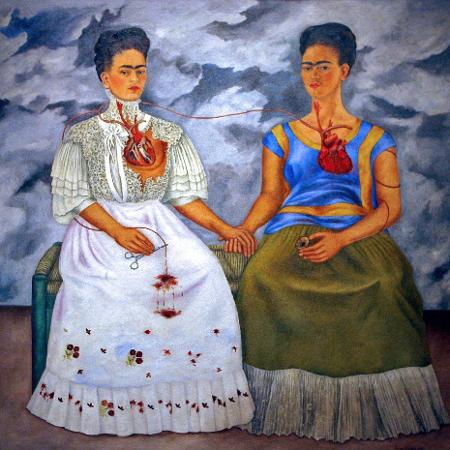 Obra "The Two Fridas", exposta no Museu do Palácio de Belas Artes, na Cidade do México - France Presse - France Presse