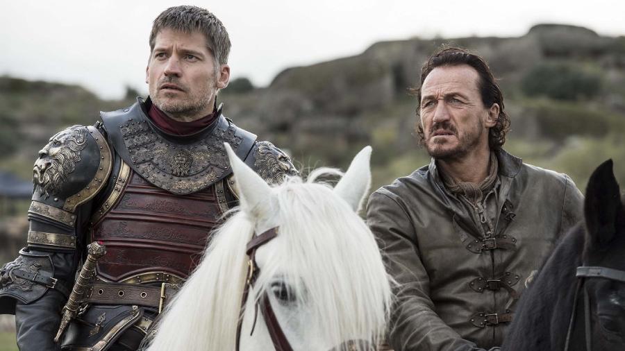 Jaime Lannister e Bronn em foto do quarto episódio da sétima temporada de "Game of Thrones", "The Spoils of War" - MACALL B. POLAY/HBO