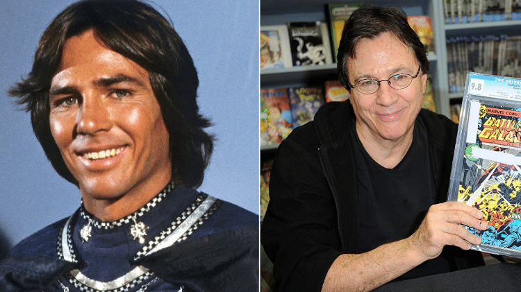 Antes e depois de Richard Hatch, o Capitão Apolo de "Battlestar Galactica" - Reprodução/GettyImage/Montagem - Reprodução/GettyImage/Montagem