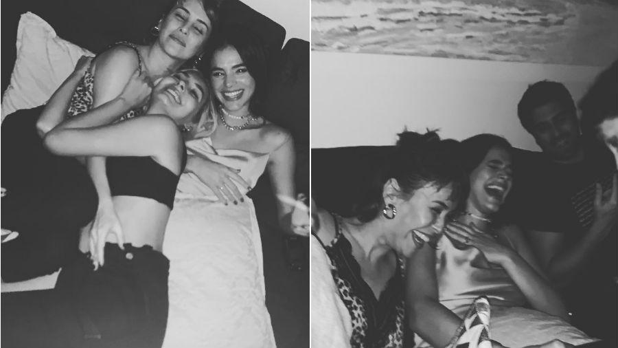 Fernanda Nobre, Marina Moschen e Bruna Marquezine; famosas se divertiram em festa - Reprodução/Instagram