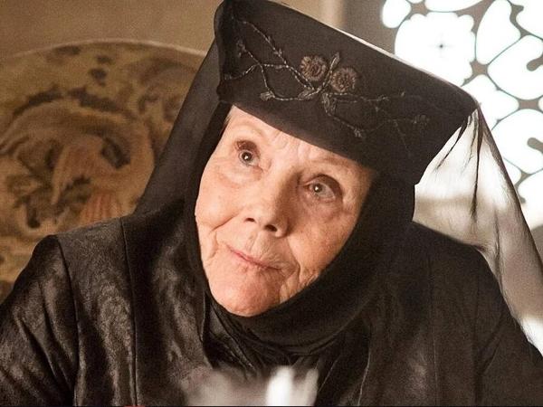Diana Rigg como Olenna Tyrell em 'Game of Thrones'
