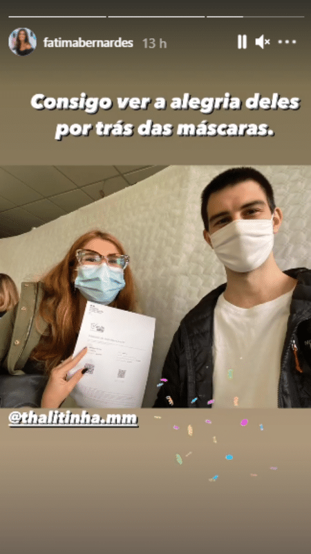 Fátima Bernardes comemora vacinação do filho e de nora na França - Reprodução/Instagram - Reprodução/Instagram