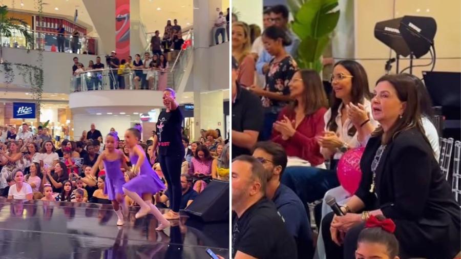 Ivete Sangalo vê filhas dançando balé em shopping em Salvador - Reprodução/Instagram