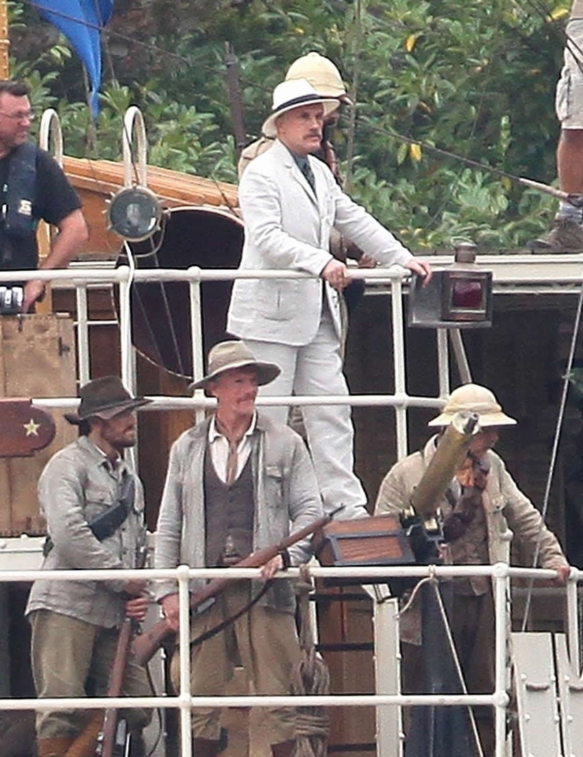 Cena das filmagens de "A Lenda de Tarzan", do diretor David Yates - Reprodução