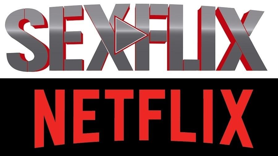 Logotipos dos serviços Sexflix e Netflix