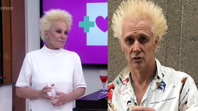 Com cabelos rebeldes, Ana Maria foi comparada a Supla nas redes sociais - Reprodução/Globo/Instagram - Reprodução/Globo/Instagram