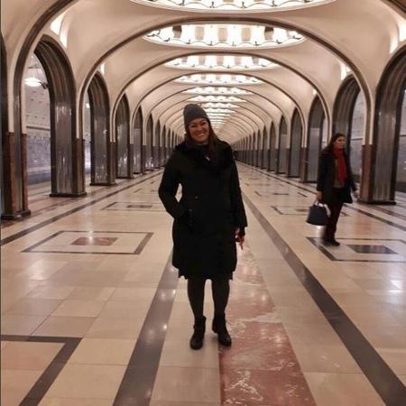 Nadine Gonçalves, mãe de Neymar, em passeio por estação de metrô de Moscou - Reprodução / Instagram