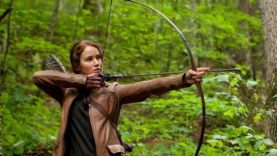 Jennifer Lawrence em cena de "Jogos Vorazes" (2012): veja onde assistir e ordem certa - Divulgação