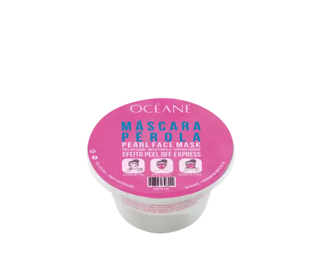 Pearl Face Mask 28g: sem parabenos, funciona com adição de água. R$ 20, Océane Femme, www.oceane.com.br - Divulgação