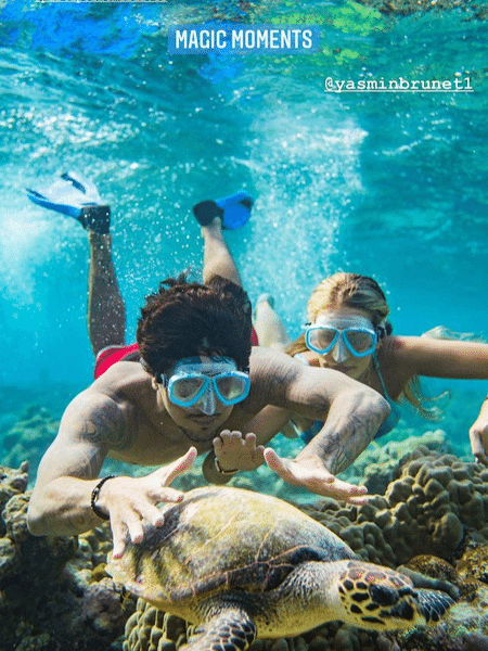 Yasmin Brunet e Gabriel Medina em mergulho nas Maldivas - Reprodução/Instagram