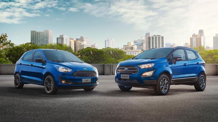 Ford Ka e Ford Ecosport edição de 100 anos - Divulgação - Divulgação