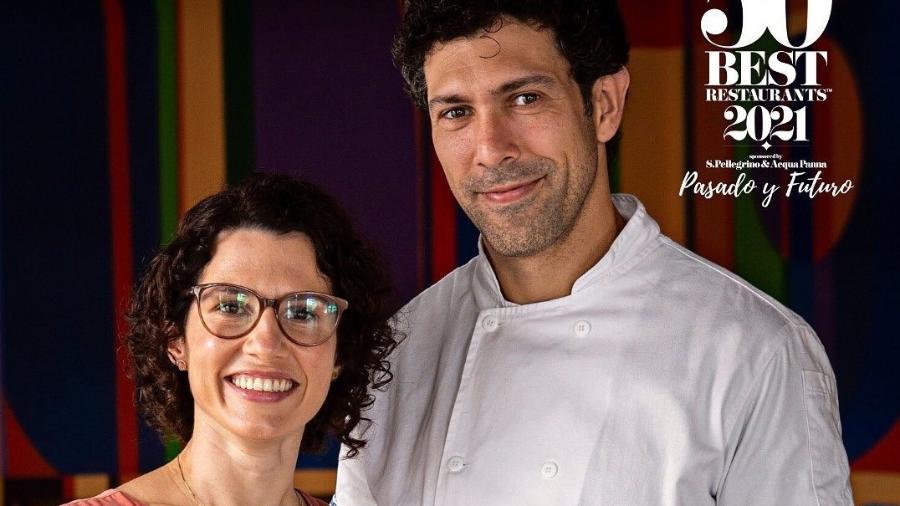 O casal Adriana Salay e Rodrigo Oliveira, proprietário do Mocotó - Reprodução/Instagram