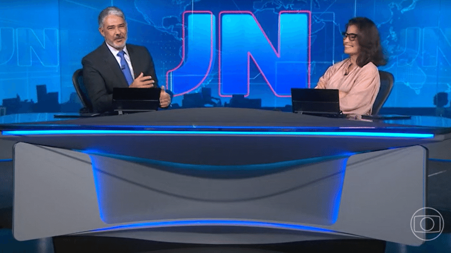 William Bonner e Renata Vasconcelos na bancada do Jornal Nacional - Reprodução/TV Globo