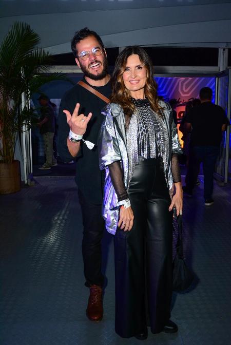 Rock in Rio: Túlio Gadelha e Fátima Bernardes no 4º dia de festival